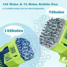 132 Holes Automatic Bubble Machine Gun Launcher For Kids