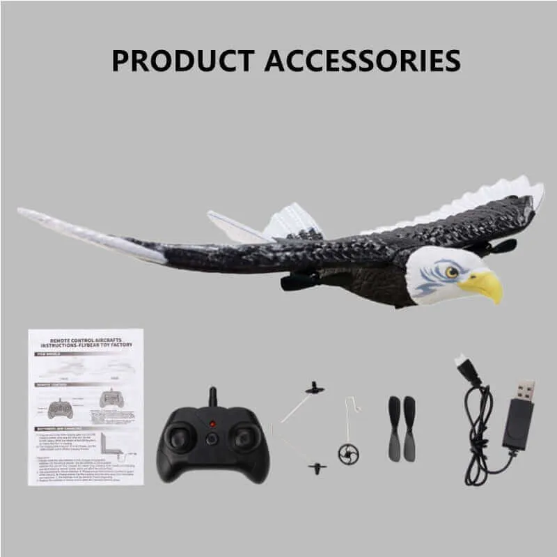 405mm Wingspan Eagle RC Aircraft - 2.4G Remote Control Foam Glider for Kids