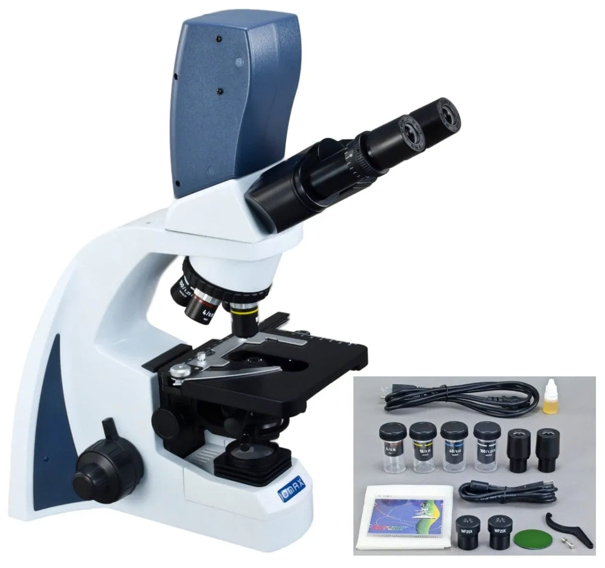 40X-2000X Infinity-corrected 5MP Digital Integrated Microscope with LED Illumination