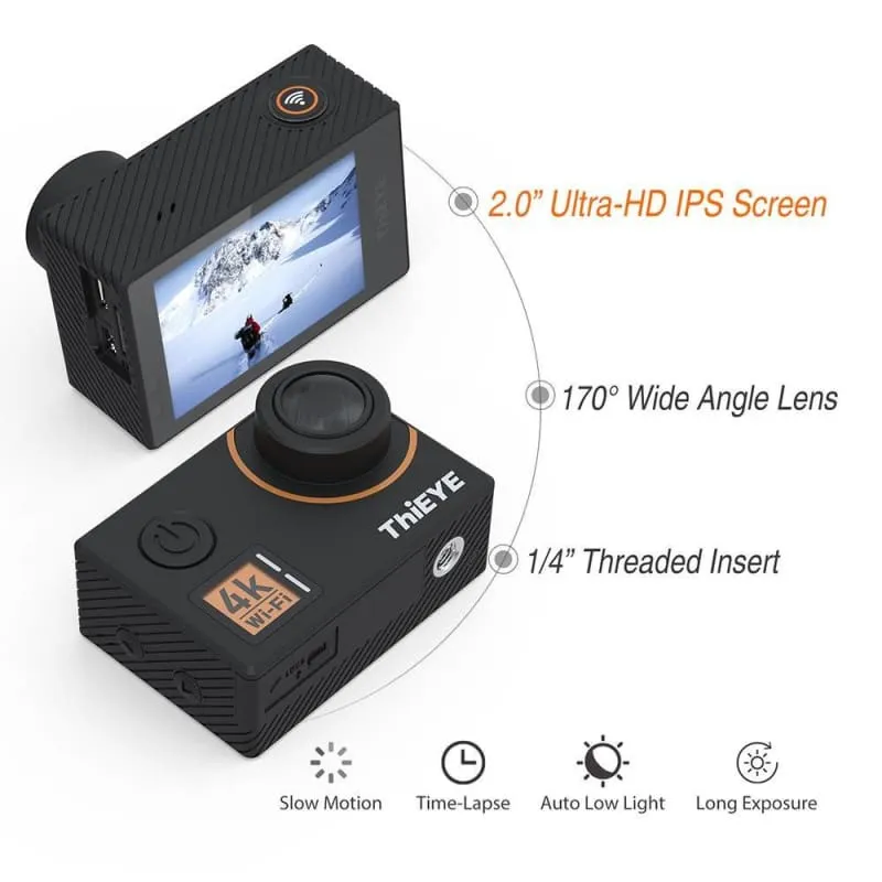 4K Ultra HD Action Camera with Gyro Stabilizer