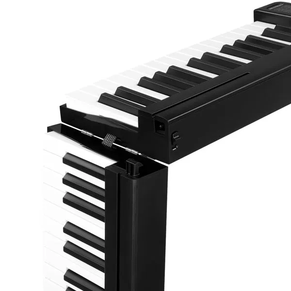 61 Key Foldable Electric Digital Piano with USB/MIDI and Bluetooth, Double Speakers and Sustain Pedal