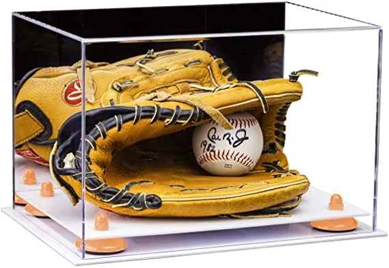 Acrylic Baseball Glove Display Case - Mirror No Wall Mounts  ((A018/V40))