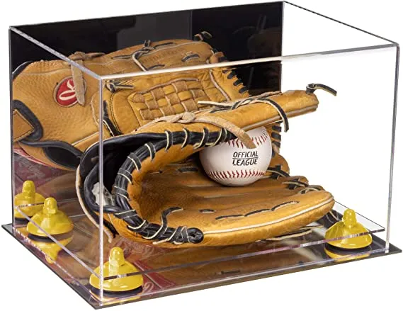 Acrylic Baseball Glove Display Case - Mirror No Wall Mounts  ((A018/V40))