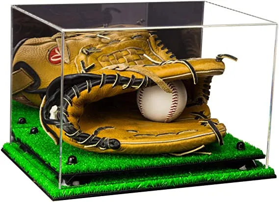 Acrylic Baseball Glove Display Case - Mirror No Wall Mounts  ((A018/V40))