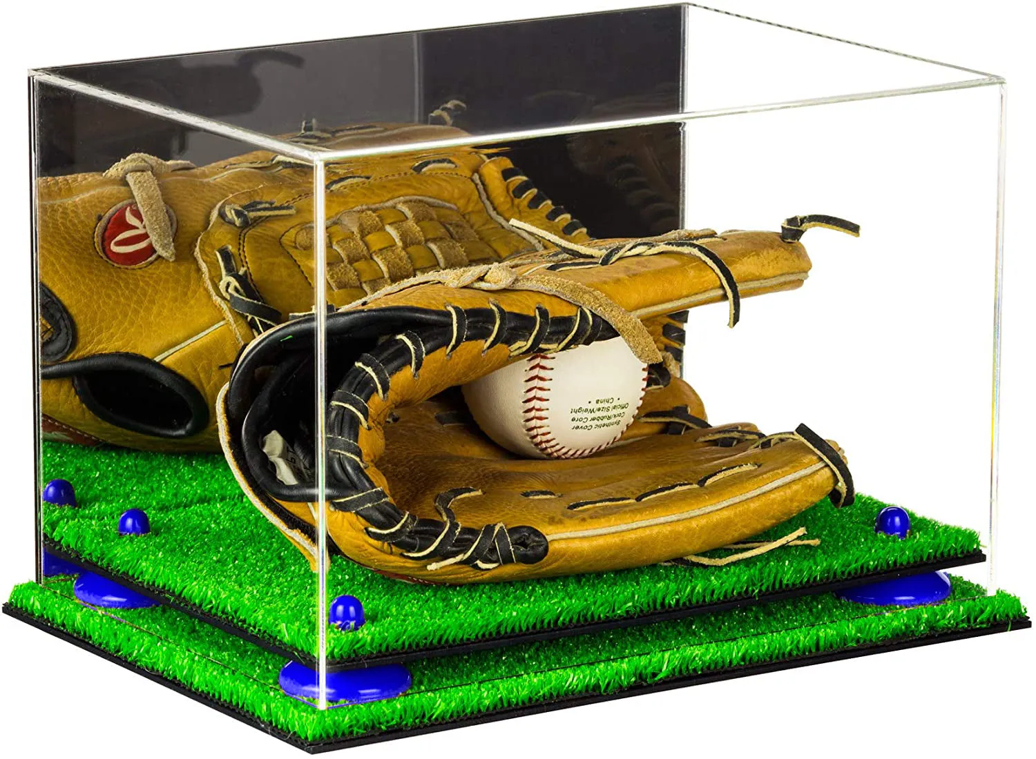 Acrylic Baseball Glove Display Case - Mirror No Wall Mounts  ((A018/V40))