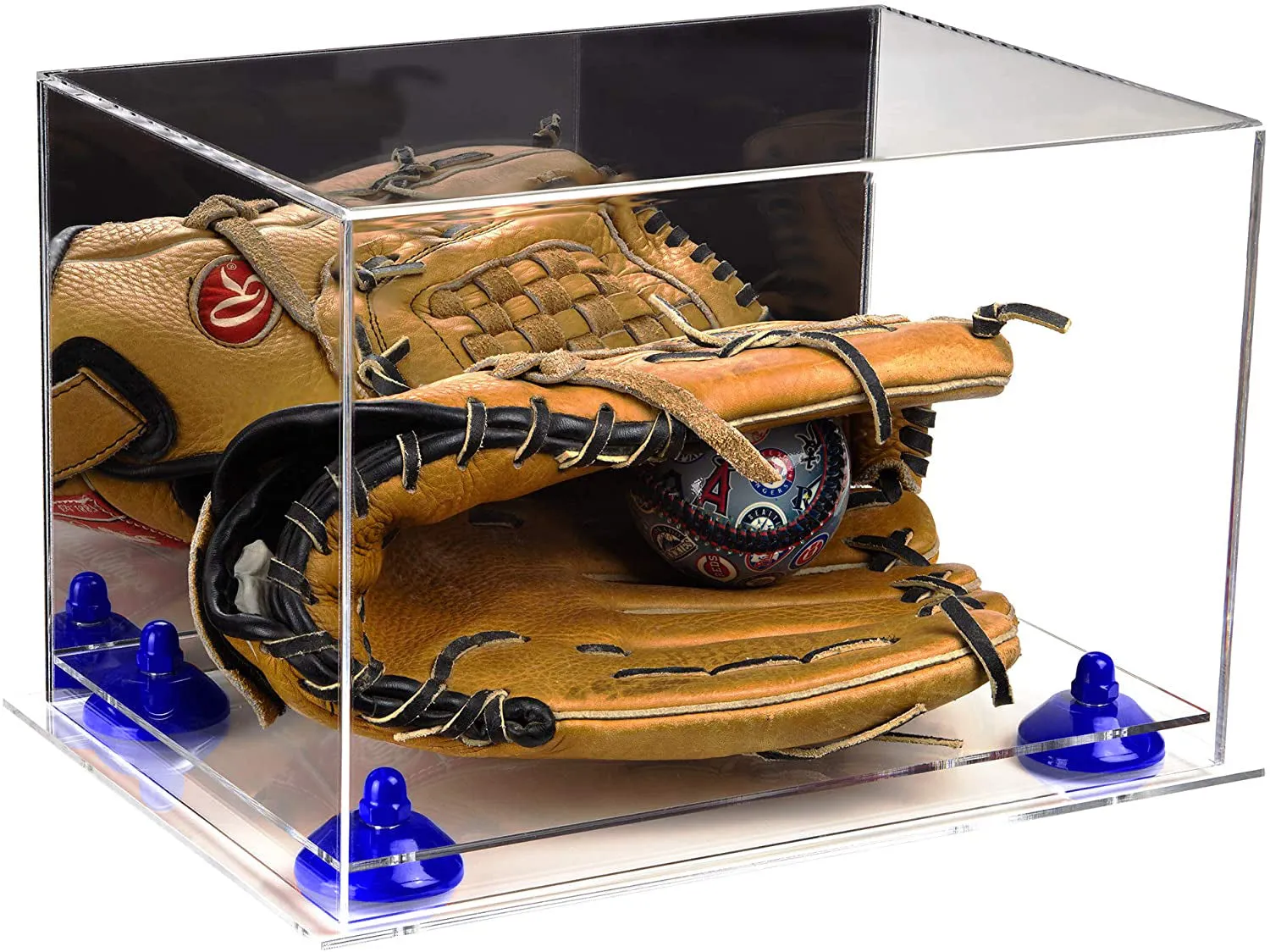 Acrylic Baseball Glove Display Case - Mirror No Wall Mounts  ((A018/V40))