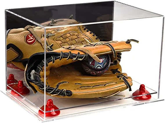 Acrylic Baseball Glove Display Case - Mirror No Wall Mounts  ((A018/V40))