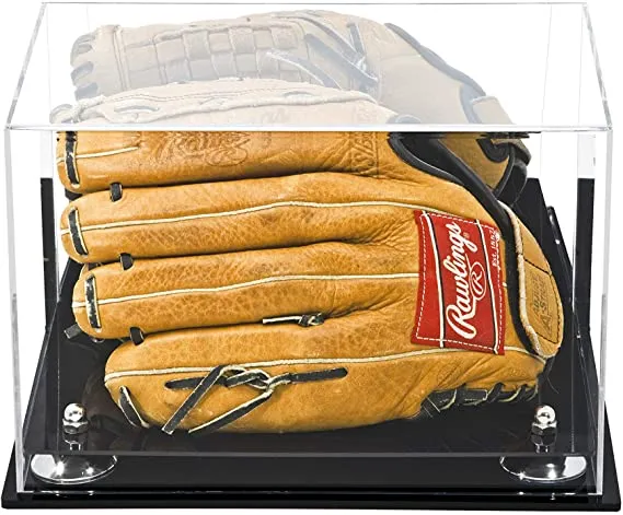 Acrylic Baseball Glove Display Case - Mirror No Wall Mounts  ((A018/V40))