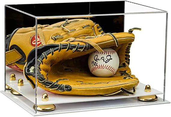 Acrylic Baseball Glove Display Case - Mirror No Wall Mounts  ((A018/V40))