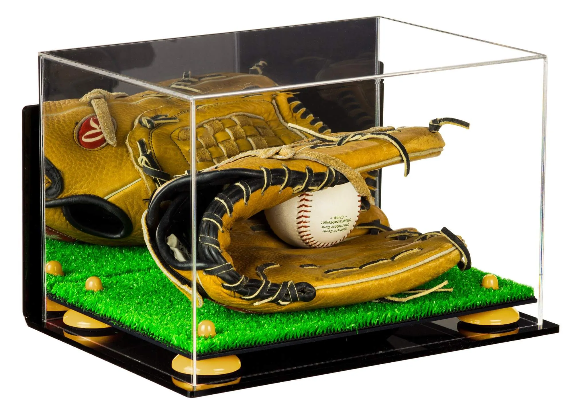 Acrylic Baseball Glove Display Case - Mirror Wall Mounts ((A018/V40))