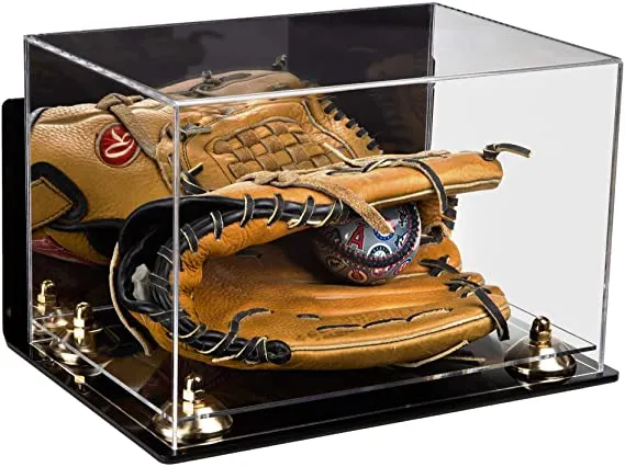 Acrylic Baseball Glove Display Case - Mirror Wall Mounts ((A018/V40))