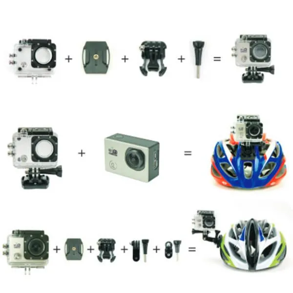 Action Sports Waterproof Wi-fi Camera & Complete Accessory Kit Full HD 1080p Video Photo Helmetcam SJ6000 DV