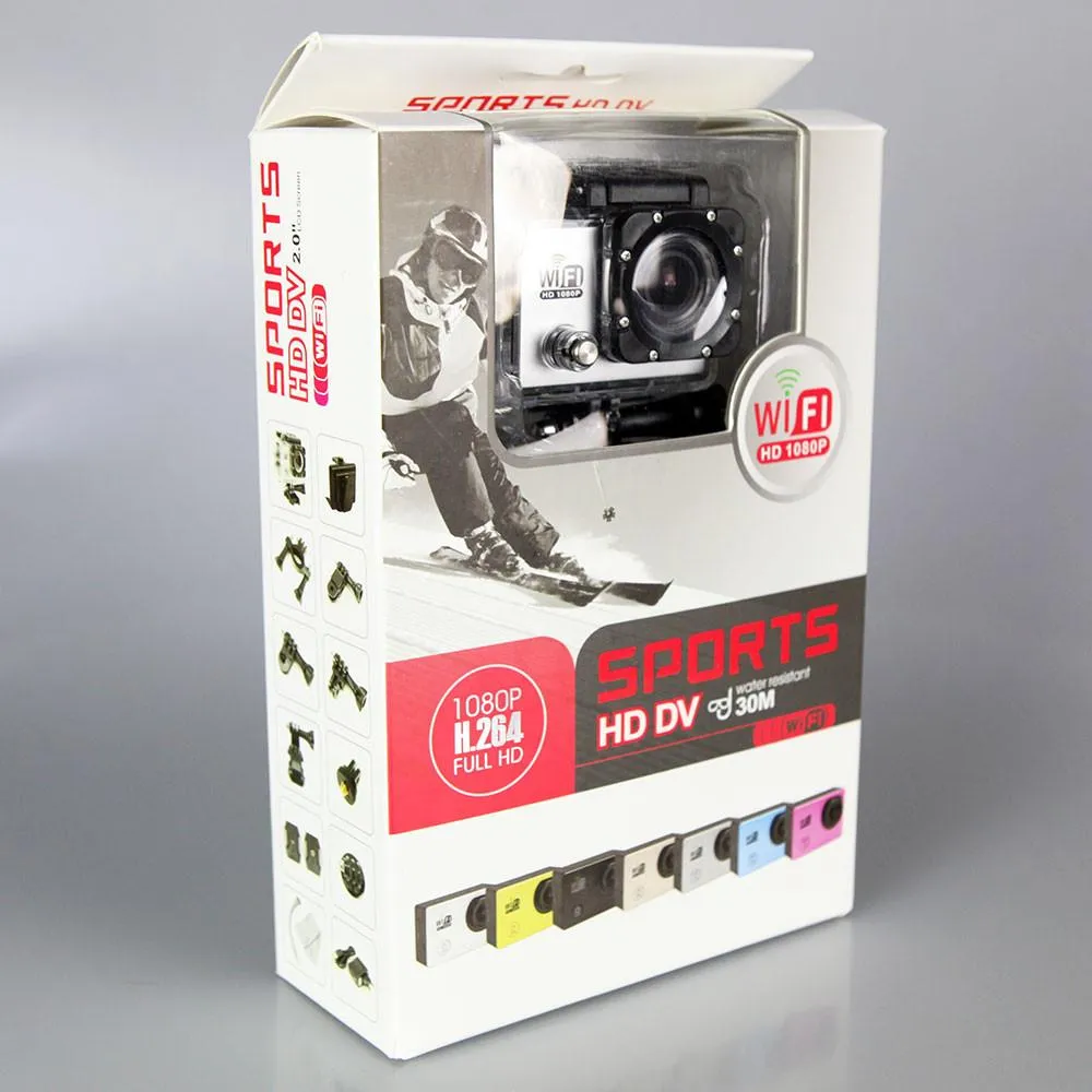 Action Sports Waterproof Wi-fi Camera & Complete Accessory Kit Full HD 1080p Video Photo Helmetcam SJ6000 DV