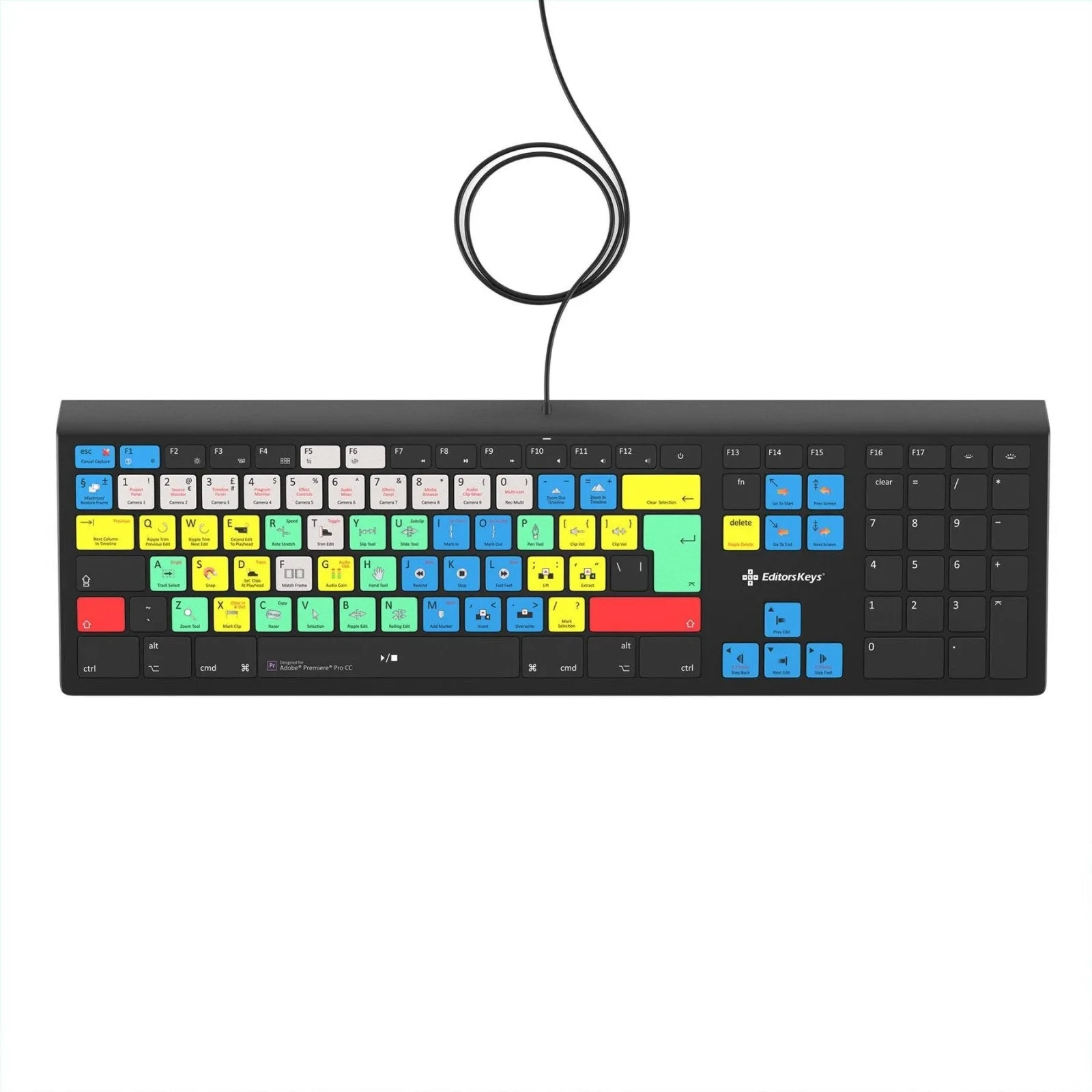 Adobe Premiere Pro Keyboard - Backlit - For Mac or PC