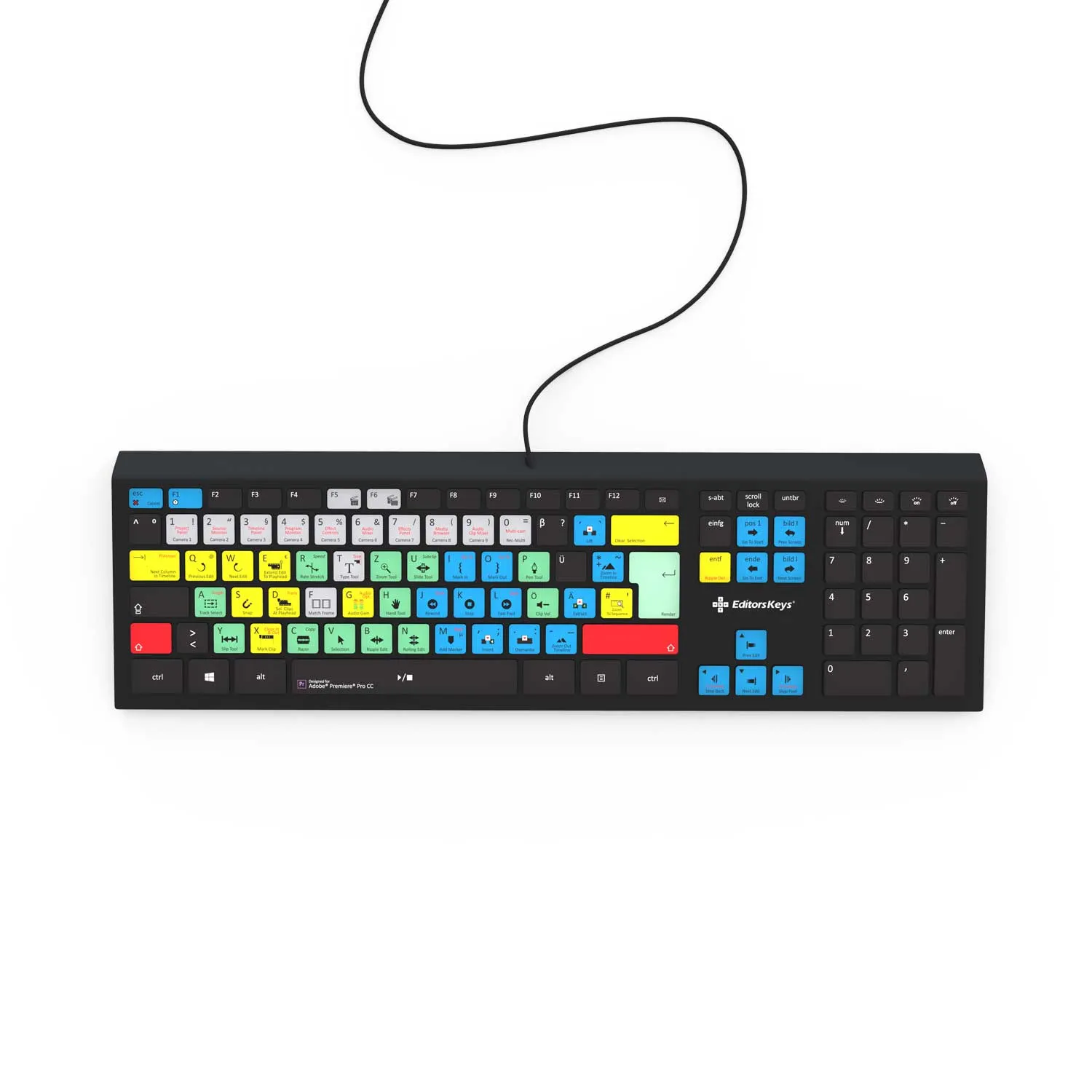 Adobe Premiere Pro Keyboard - Backlit - For Mac or PC