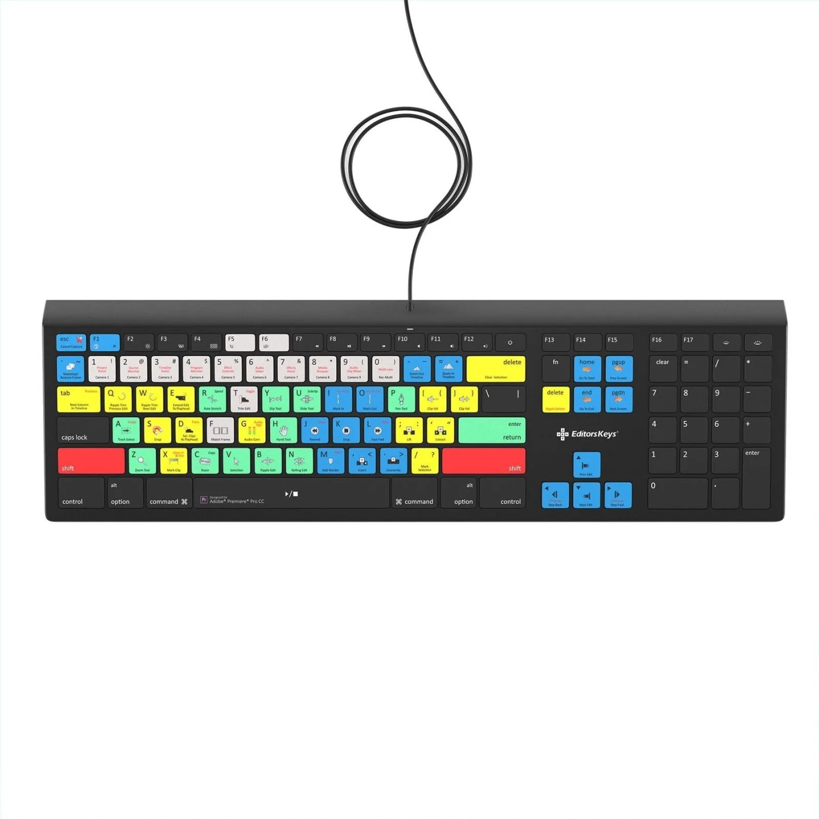 Adobe Premiere Pro Keyboard - Backlit - For Mac or PC