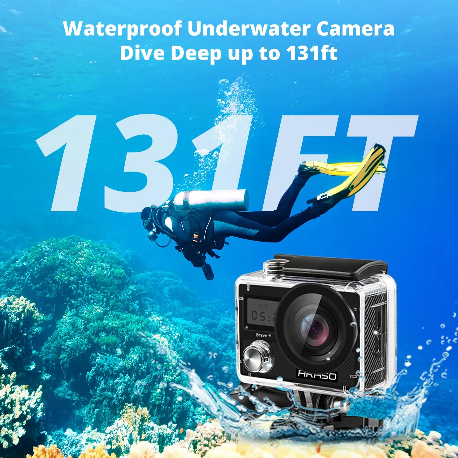 AKASO Brave 4 4K30fps 20MP WiFi Action Camera Ultra Hd