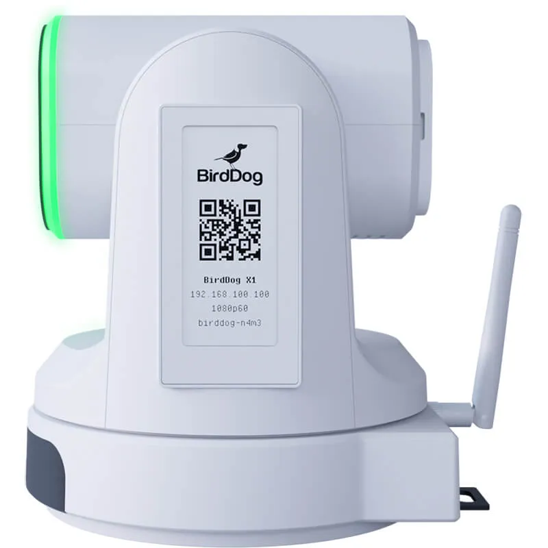 BirdDog X1 NDI® | HX3 PTZ Camera featuring NDI® | HX Decoder, e-ink display and HALO Tally - White