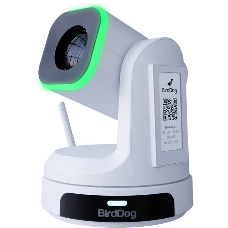 BirdDog X1 NDI® | HX3 PTZ Camera featuring NDI® | HX Decoder, e-ink display and HALO Tally - White