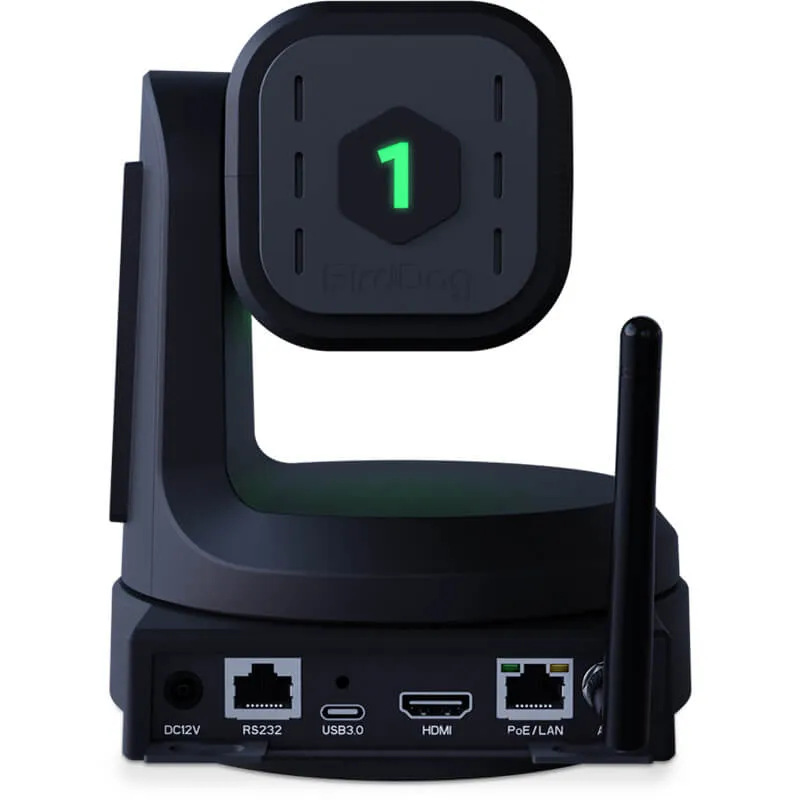 BirdDog X1 ULTRA 4K NDI® | HX3 PTZ Camera featuring NDI® | HX Decoder, e-ink display and HALO Tally - Black