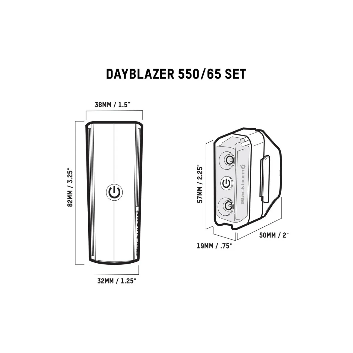 Blackburn Dayblazer 550 Light Set Front 65 Rear