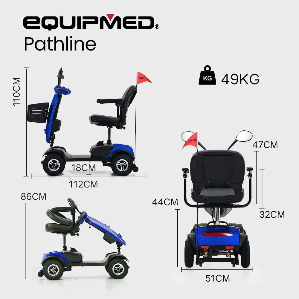 Comfortable Electric Mobility Scooter with Suspension - Equipmed