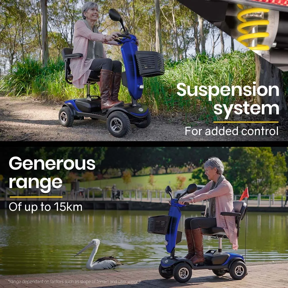 Comfortable Electric Mobility Scooter with Suspension - Equipmed