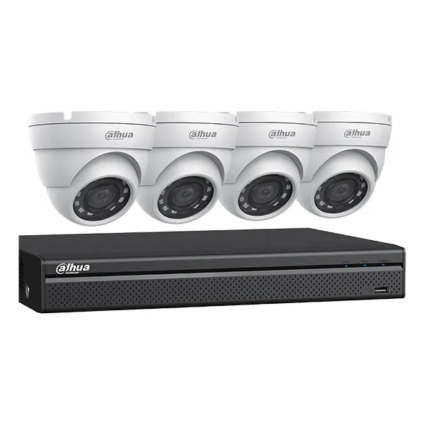 Dahua / HDCVI DVR Kit / 4 Channels / Penta-brid /  4 x 2MP, Mini Eyeball / 4K / 2 TB HDD /DH-C542E42A