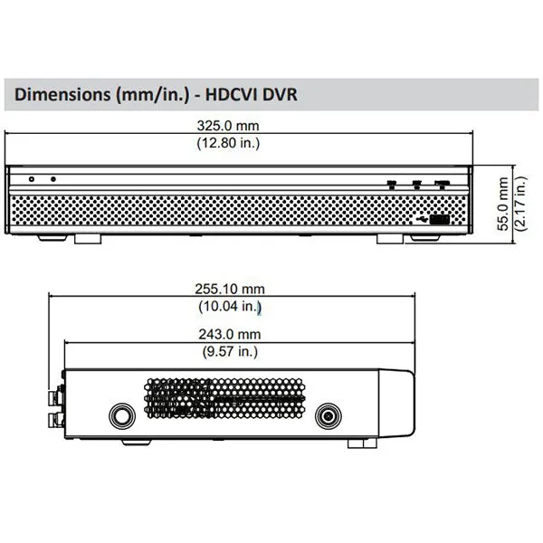 Dahua / HDCVI DVR Kit / 4 Channels / Penta-brid /  4 x 2MP, Mini Eyeball / 4K / 2 TB HDD /DH-C542E42A