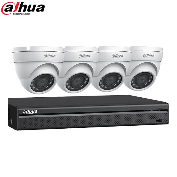 Dahua / HDCVI DVR Kit / 4 Channels / Penta-brid /  4 x 2MP, Mini Eyeball / 4K / 2 TB HDD /DH-C542E42A