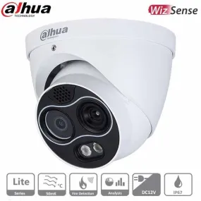 Dahua / IP / 4MP / Eyeball Camera / 2 mm Fixed Thermal Lens / Outdoor / WDR / IP67 / Hybrid Thermal / 5 Year Warranty / DH-TPC-DF1241N-D2F2