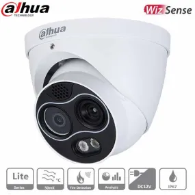 Dahua / IP / 4MP / Eyeball Camera / 7mm Fixed Thermal Lens / Outdoor / WDR / IP67 / Hybrid Thermal / 5 Year Warranty / DH-TPC-DF1241N-D7F8