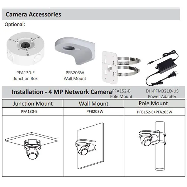 Dahua / IP Camera Kit / 12 x 4MP Mini Eyeball / 2.8mm Fixed Lens / 16-Channel / 4k NVR / IP67 / Starlight / DH-N564E124S