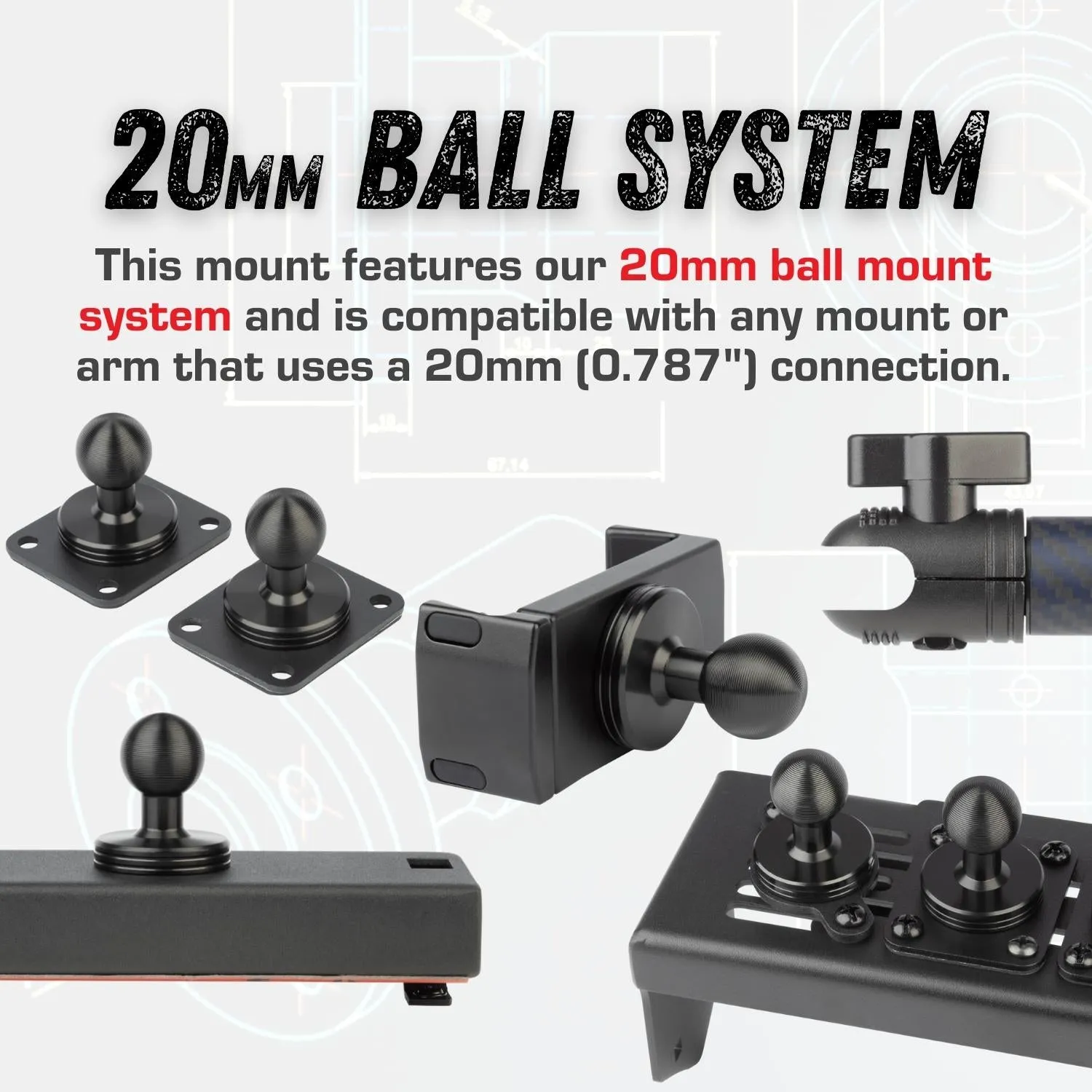 DiabloM6 Metal Series Jeep Wrangler JK/JKU Magnetic Phone Mount - 2011-2018