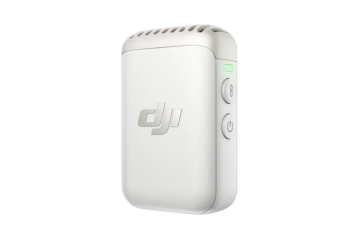 DJI Mic 2 Transmitter/Recorder with Built-In Microphone (Platinum White)