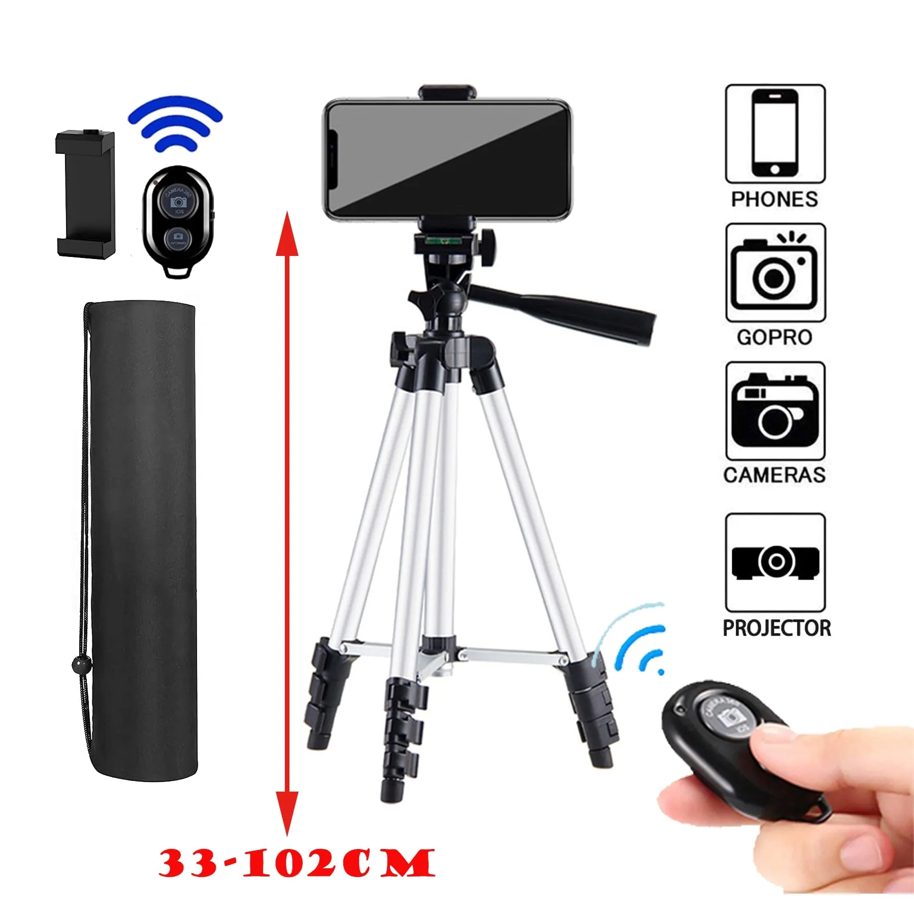 DSLR Flexible Tripod Extendable Travel Lightweight Stand