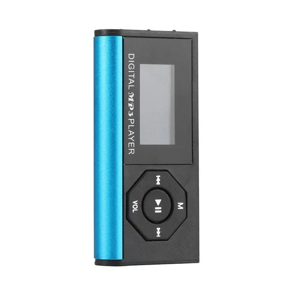 FORNORM Digital Compact and Portable Mini USB MP3 Music Media Player LCD Screen Max Support 16GB Micro SD TF Card with Headset