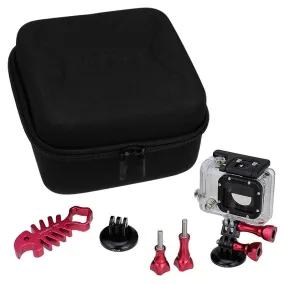 Fotodiox Pro GoTough CamCase Double Kit with Select Accessories - GoTough Carrying and Travel Case for Two GoPro Cameras & Accessories (choose from 5 colors) fits All GoPro HERO Action Cameras