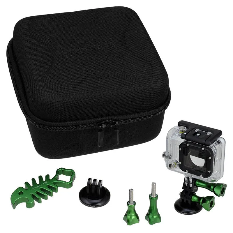 Fotodiox Pro GoTough CamCase Double Kit with Select Accessories - GoTough Carrying and Travel Case for Two GoPro Cameras & Accessories (choose from 5 colors) fits All GoPro HERO Action Cameras