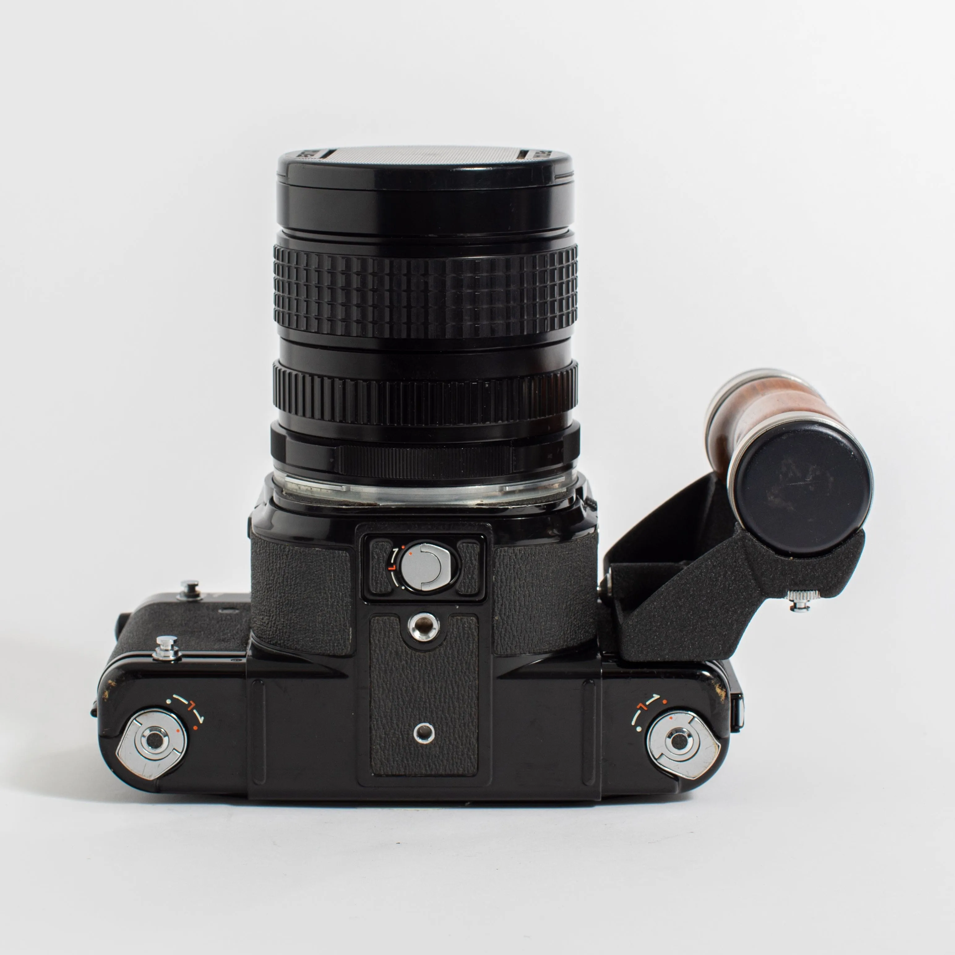 Fresh CLA: Pentax 67 MLU with 75mm f/4.5 lens, 135mm f/4 Macro lens, wooden grip, and Pentax strap