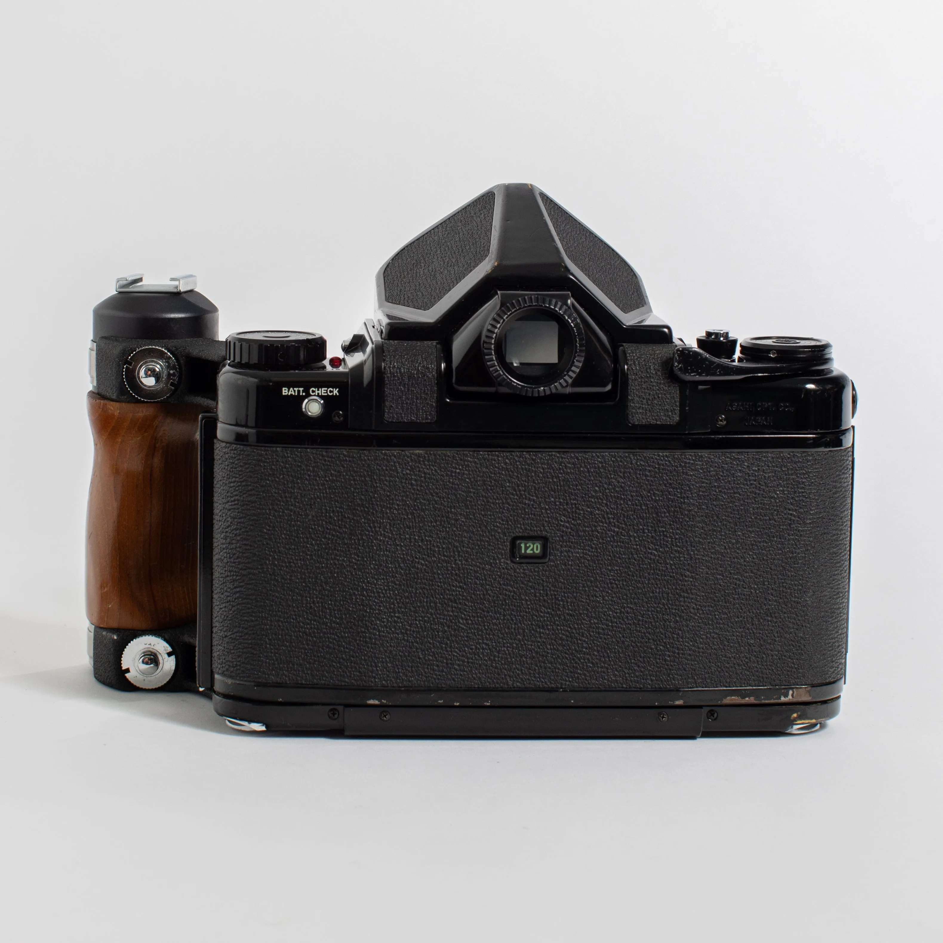 Fresh CLA: Pentax 67 MLU with 75mm f/4.5 lens, 135mm f/4 Macro lens, wooden grip, and Pentax strap