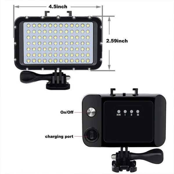 High Power Dimmable Waterproof LED Video Light