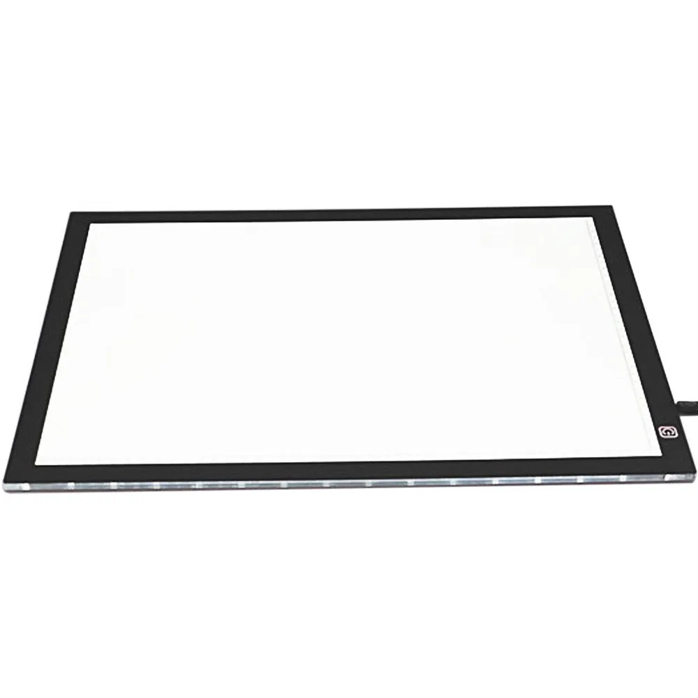 K4 LED Light Drawing Table USB Pad A4 Copy Board Adjustable Brightness Copying Sketch Tracing Display Black