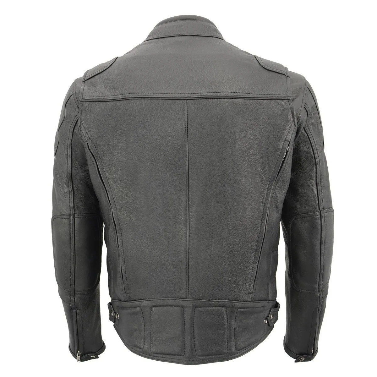 Milwaukee Leather Heated Jacket for Men's All Seasons Black Cool-Tec Leather - Motorcycle Vented Jackets MLM1514SET