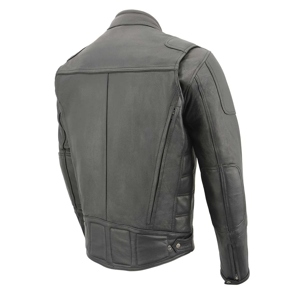 Milwaukee Leather Heated Jacket for Men's All Seasons Black Cool-Tec Leather - Motorcycle Vented Jackets MLM1514SET