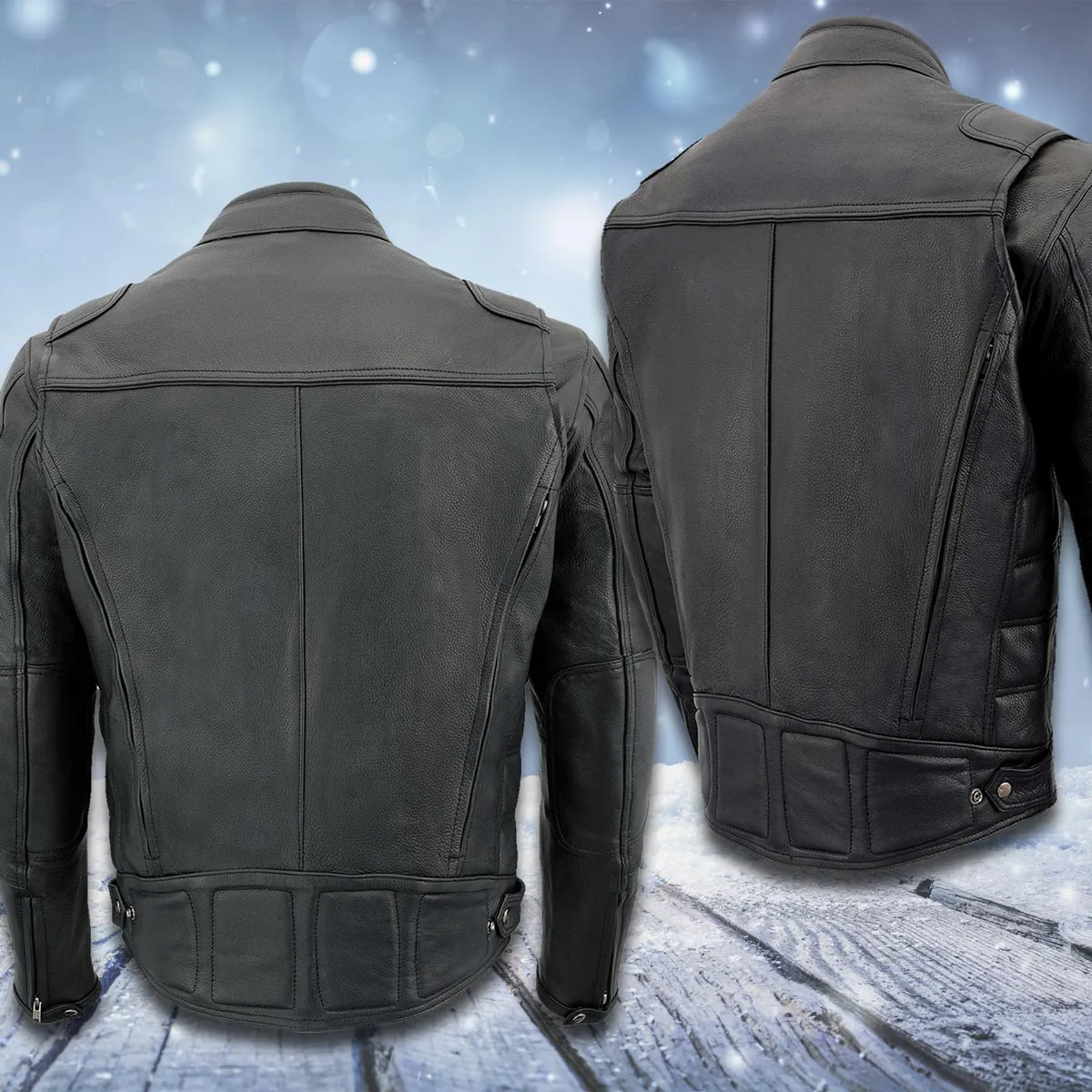 Milwaukee Leather Heated Jacket for Men's All Seasons Black Cool-Tec