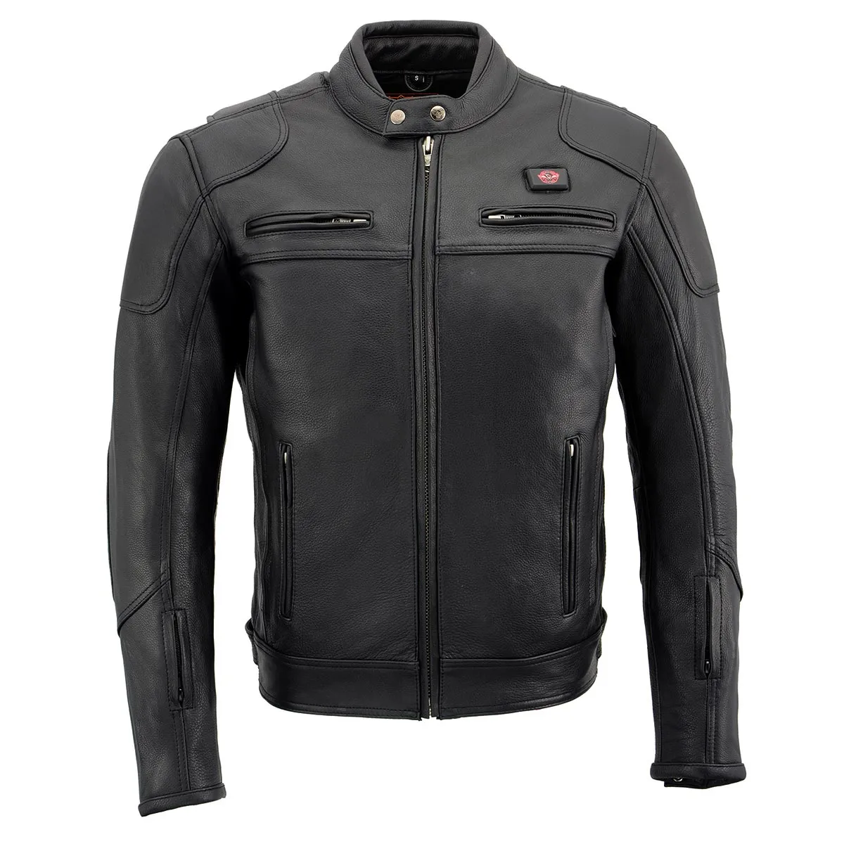 Milwaukee Leather Heated Jacket for Men's Black Cowhide Leather -