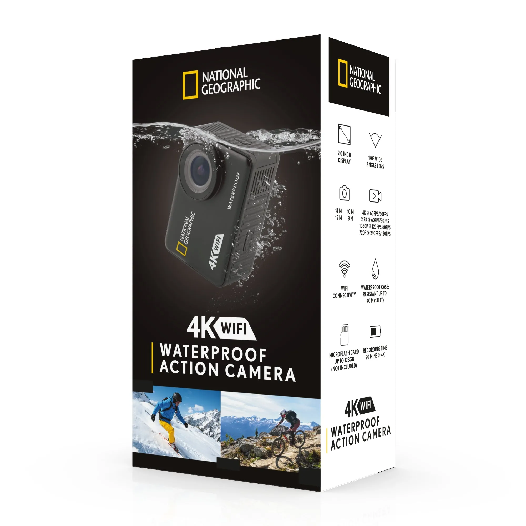 National Geographic 4K Waterproof Action Camera with WiFi