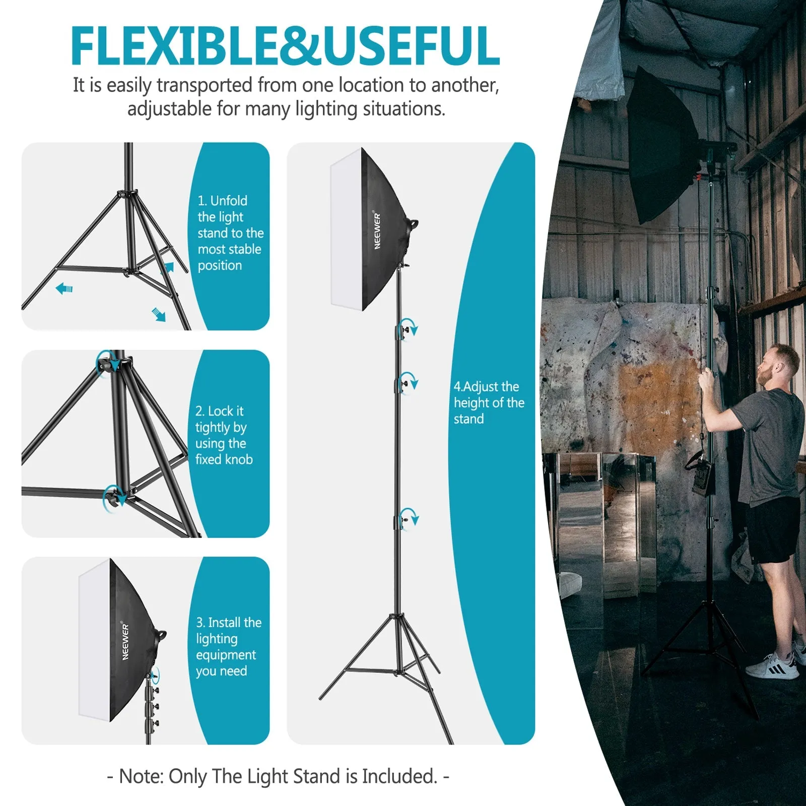 NEEWER 400cm Aluminum Alloy Photography Light Stand