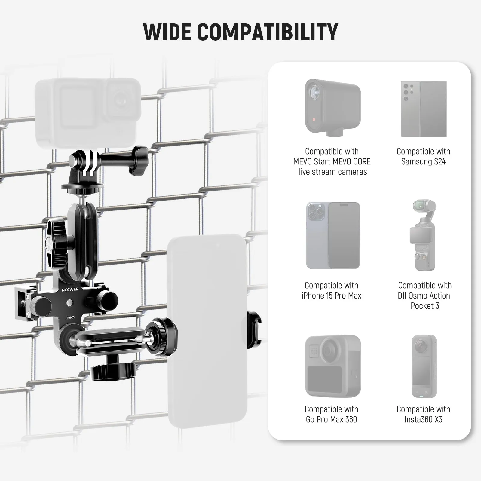 NEEWER PA025 Camera Fence Mounting Kit